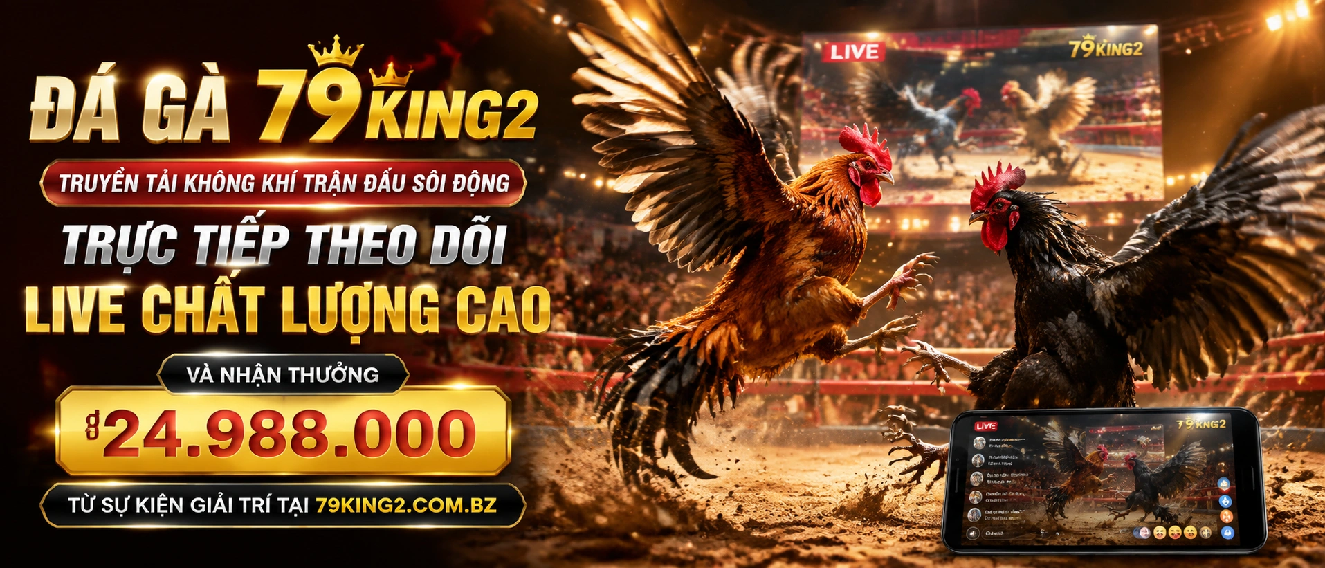 Danh mục Đá Gà trên giao diện 79king2
