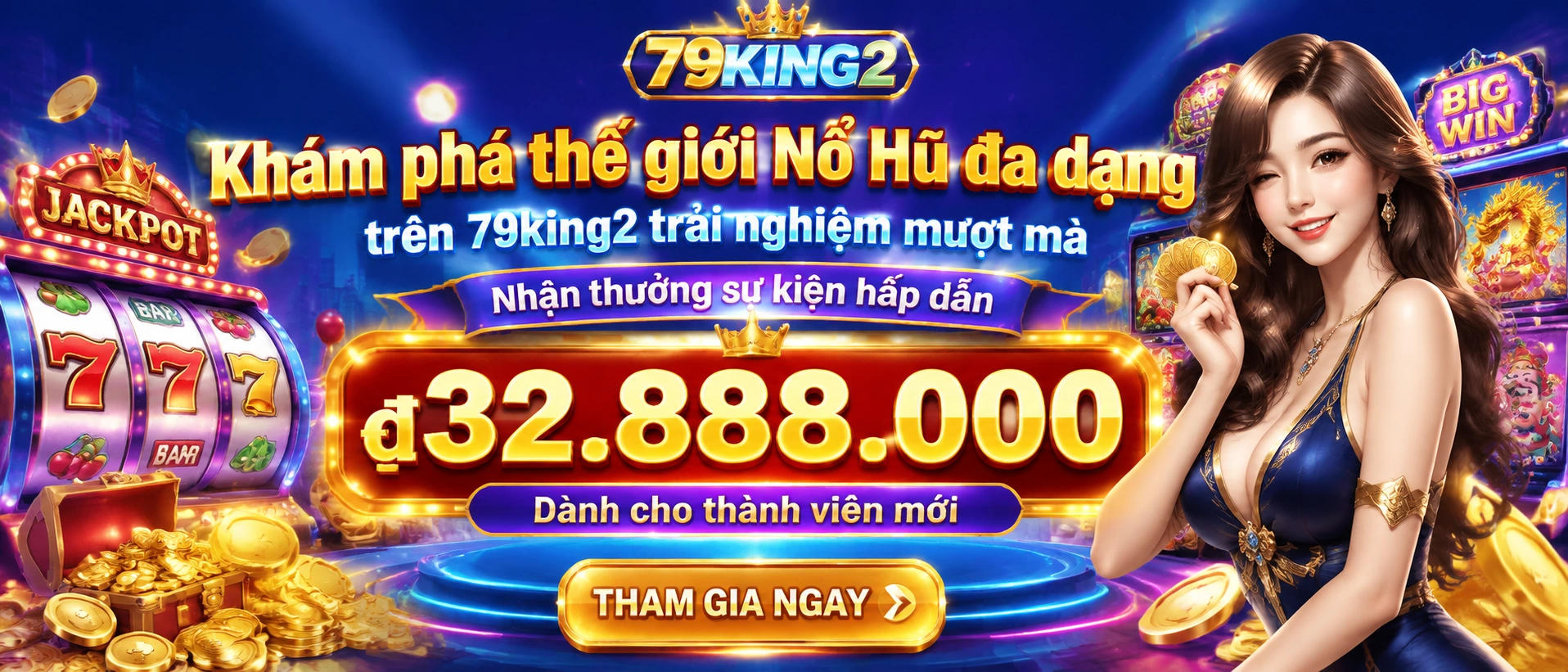 Không gian Nổ Hũ trên 79king2.com.bz với danh mục game đa dạng