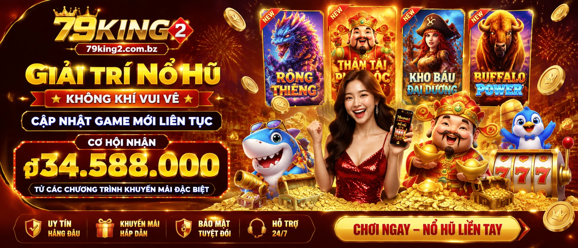 Màn hình game Nổ Hũ nổi bật trên 79king2.com.bz