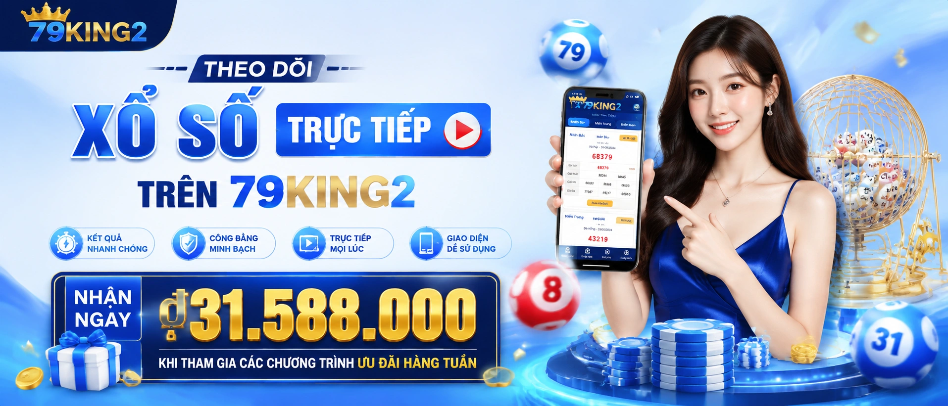 Giao diện xổ số tối ưu cho mobile web